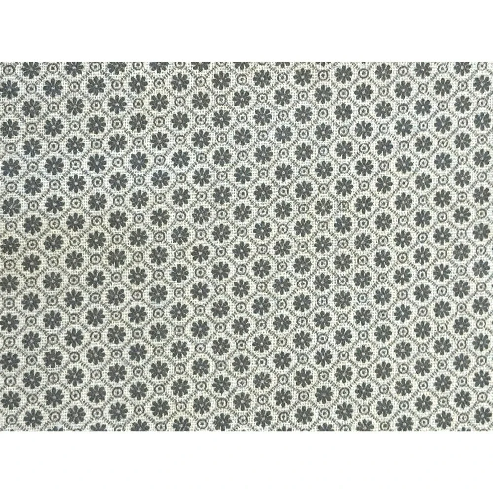 Vintage 40s 50s Green White Ditsy Floral Cotton Fabric Remnant 28x45
